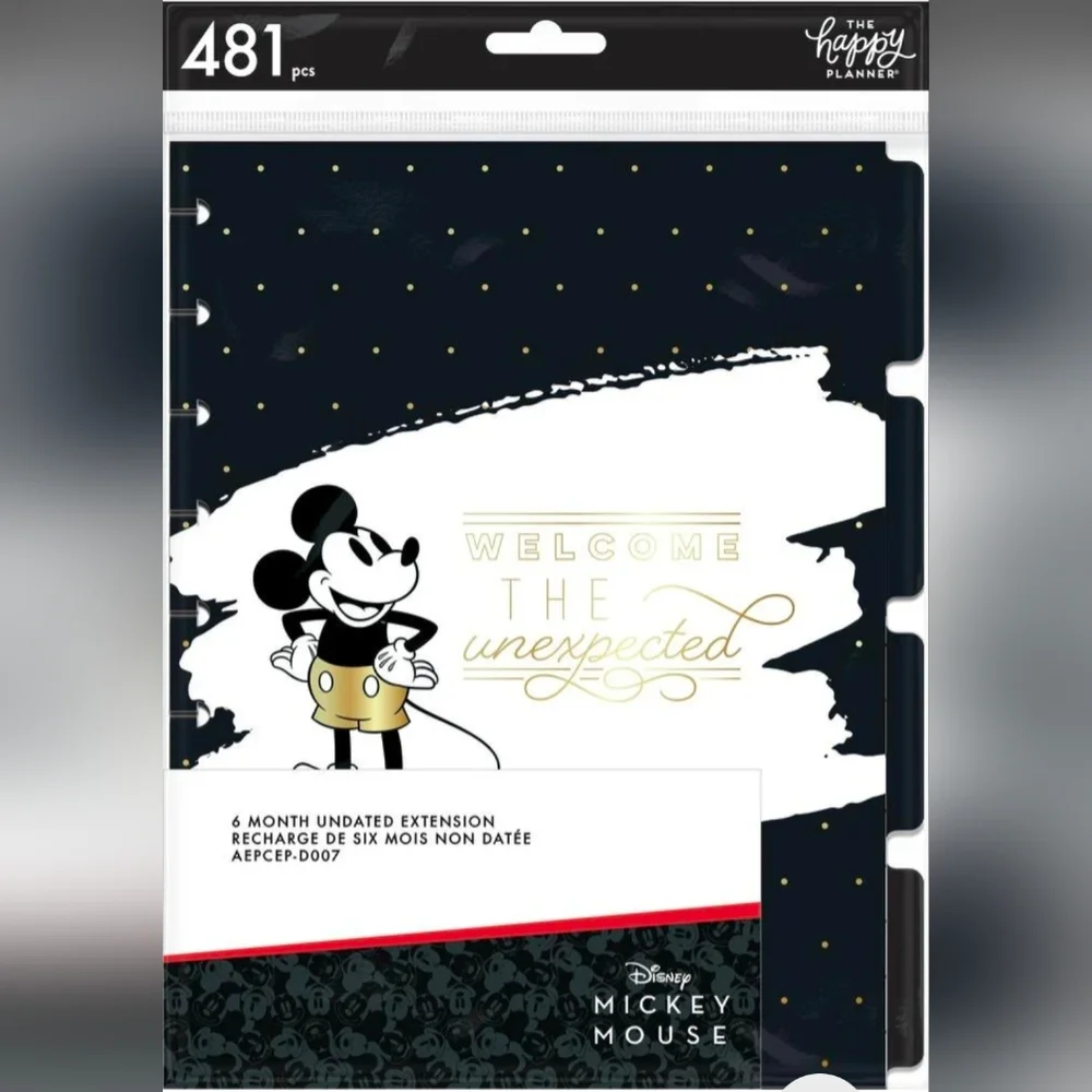 The Happy Planner Disney Mickey Mouse Undated Calender Extension Pack & Paper